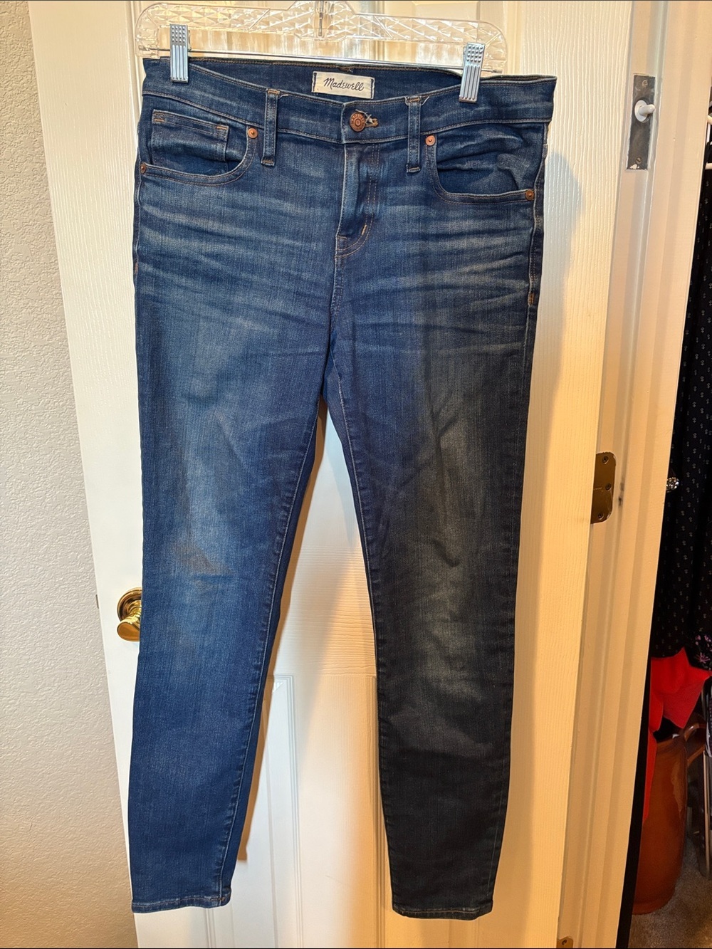 Madewell High Rise Skinny Jeans Medium Wash Blue Denim size 29